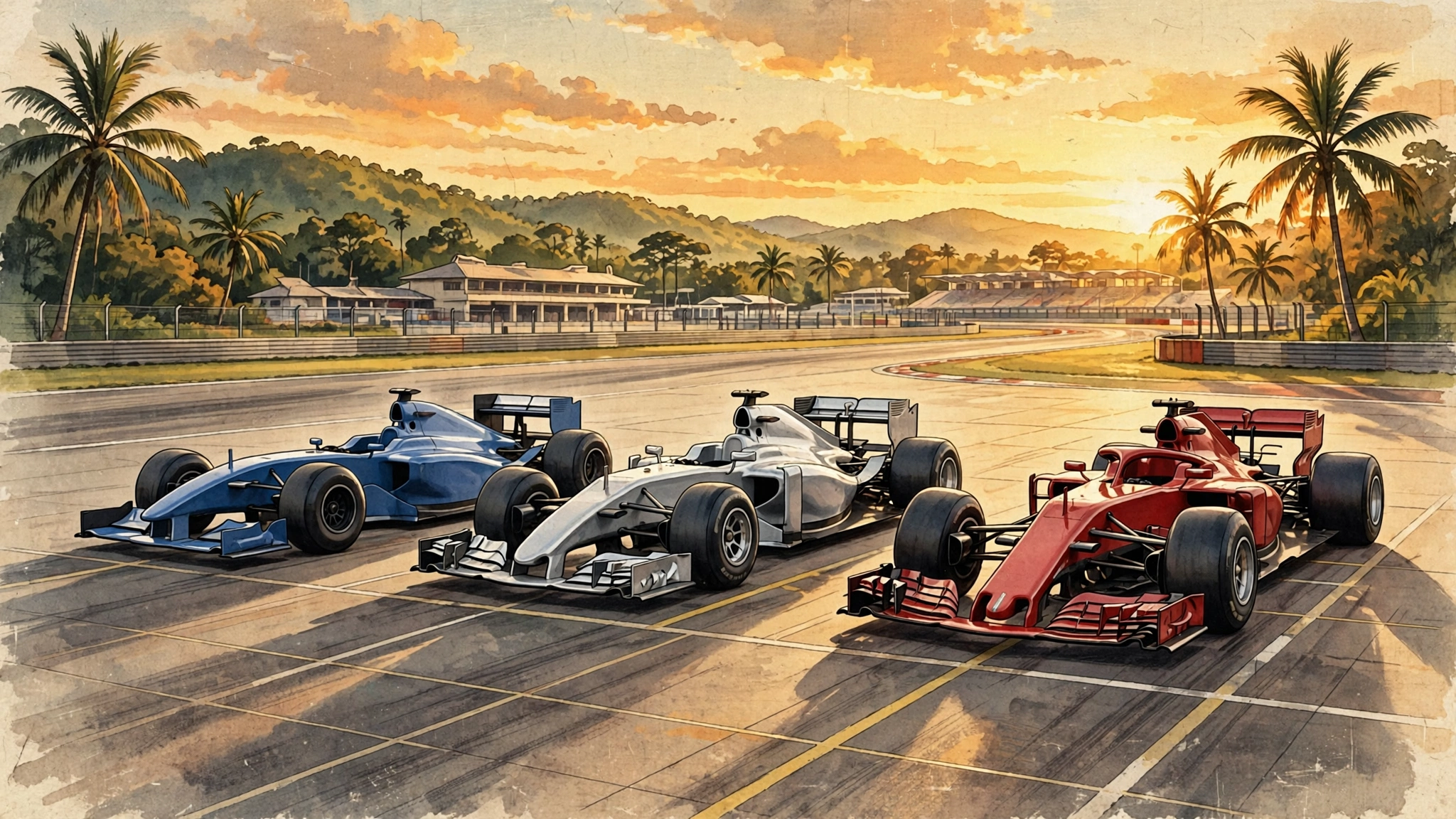 The Track That Remembers Fernando Alonso Three Different Ways — editorial illustration