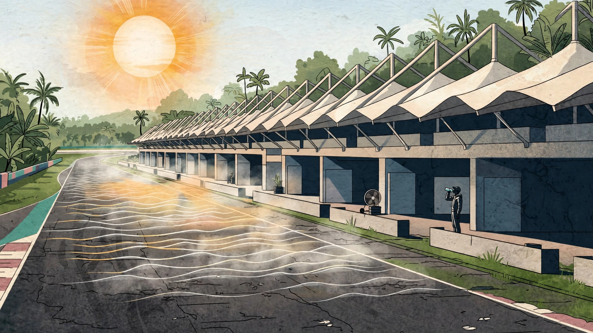 What Sepang Does to a Human Body — editorial illustration